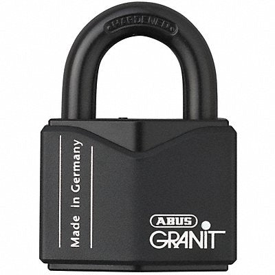 Keyed Padlock 1 5/64 in Rectangle Black