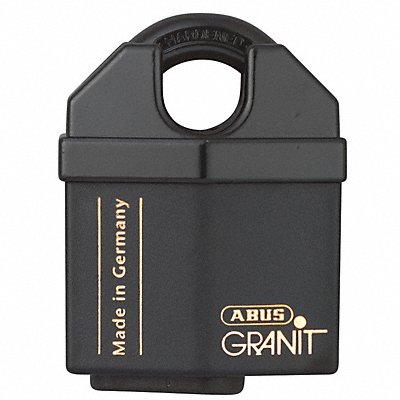 Keyed Padlock 45/64 in Rectangle Black