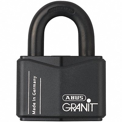 Keyed Padlock 1 1/8 in Rectangle Black