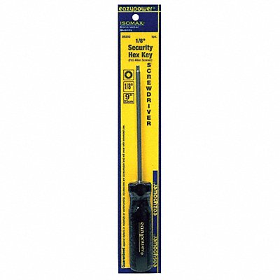 Tamperproof Hex Screwdriver 1/8 in