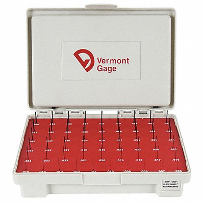 Black Ox-Coated Pin Gauge Set Metric