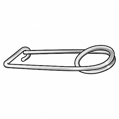Safety Pin 5 3/4 in L Steel PK10
