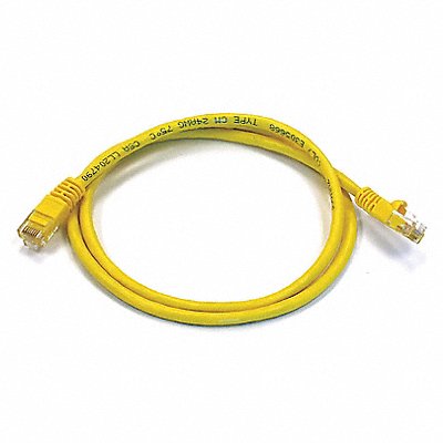 Patch Cord Cat 6 Booted Yellow 3.0 ft.