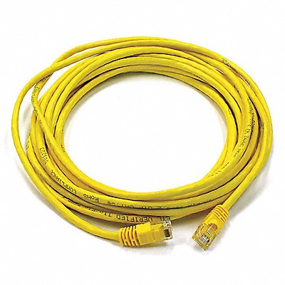 Patch Cord Cat 6 Booted Yellow 20 ft.