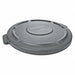 D1935 Trash Can Top Flat Snap-On Closure Gray