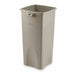 Trash Can Square 23 gal Beige