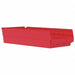 F8876 Shelf Bin Red Indstr Grd Poly 4 in