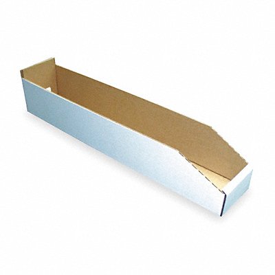 Corr Shelf Bin White Cardboard 4 3/4 in