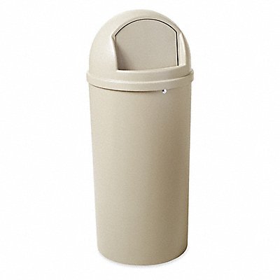 Trash Can Round 15 gal Beige