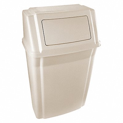 Trash Can Rectangular 15 gal Beige