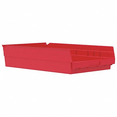 F8873 Shelf Bin Red Indstr Grd Poly 4 in