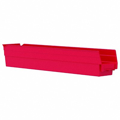 F8872 Shelf Bin Red Indstr Grd Poly 4 in