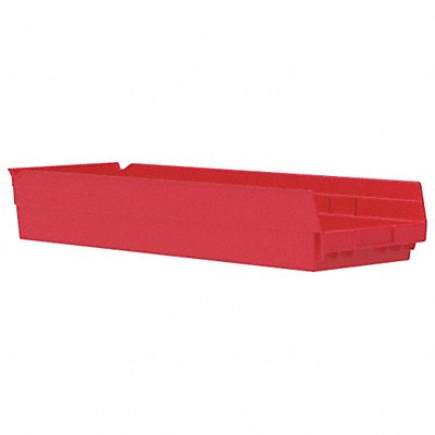 F8871 Shelf Bin Red Indstr Grd Poly 4 in