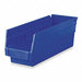 F8466 Shelf Bin Blue Indstr Grd Poly 4 in