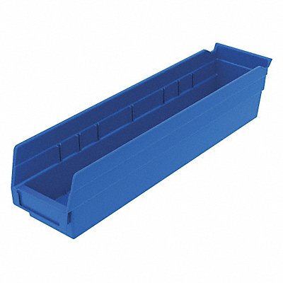 Shelf Bin Blue Indstr Grd Poly 4 in