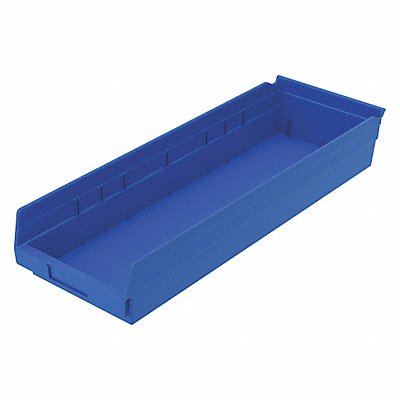 Shelf Bin Blue Indstr Grd Poly 4 in