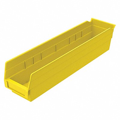 Shelf Bin Yellow Indstr Grd Poly 4 in