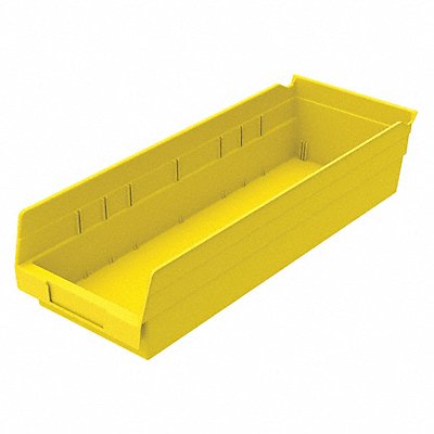 Shelf Bin Yellow Indstr Grd Poly 4 in