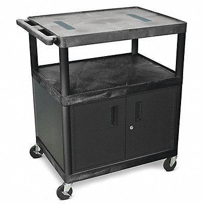 Mobile Workbench Cabinet 24 in W Black