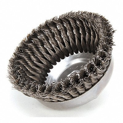 Knot Wire Cup Brush Threaded Arbor 6 In.