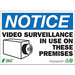 NOTICE Sign Video Surveillance 10X14 