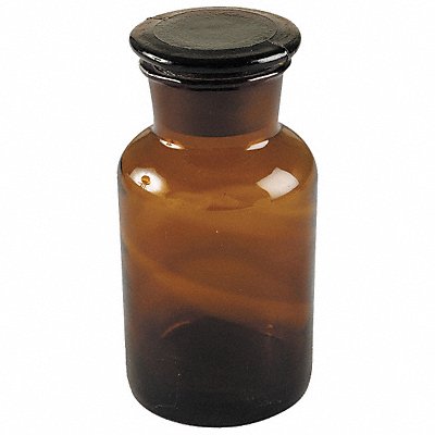 Bottle 76.2 mm H Amber 38 mm Dia PK8