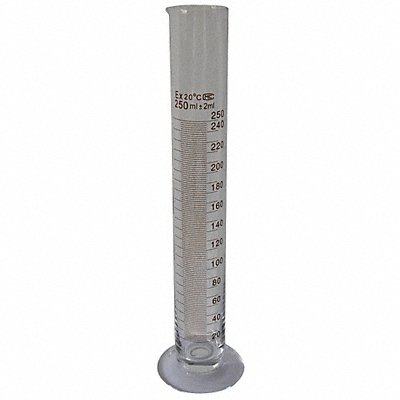 Graduated Cylinder 250 mL 42 mm Dia PK6