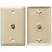 Video Wall Plate and Jack F Type Ivory