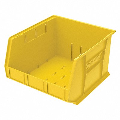 F8693 Hang and Stack Bin Yellow Plastic 11 in