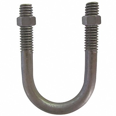 Stndrd U-BltInsid 304 SS H2 3/16 in PK10