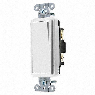 Wall Switch Wht 15A Back Side SnglPole