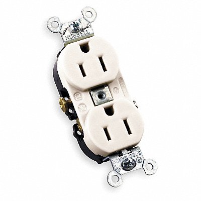 Receptacle White 15 A 2P3W Side 1PK
