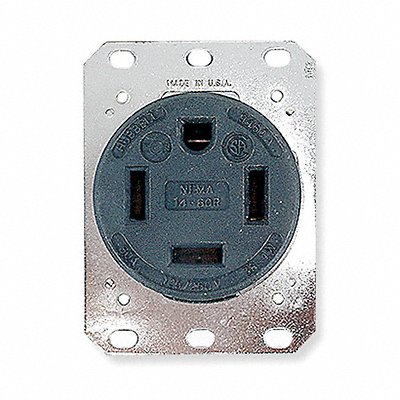Receptacle Blk 125/250V AC 60 A 14-60R