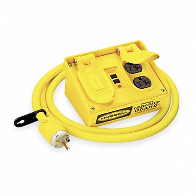 Plug-In GFCI w/Cord 6ft 15A Yel 120V