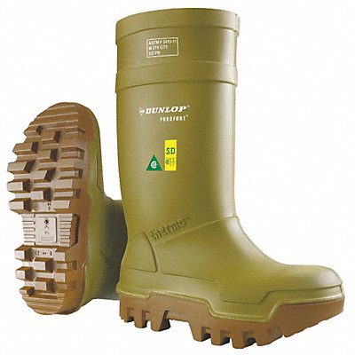 D9542 Rubber Boot Men s 7 Knee Green PR