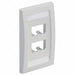 Wall Plate Single Gang 4 Ports Off White