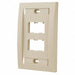 Wall Plate Single Gang 4 Ports Ivory