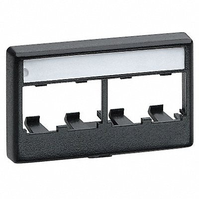 Wall Plate Furniture 4Ports Black