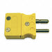 Thermocouple Plug K Yellow Hollow Pin