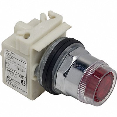 Illuminated Push Button 30mm 1NO/1NC Red