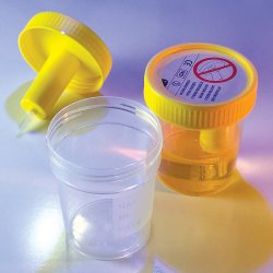Urine Specimen Container with Integrated Transfer Device