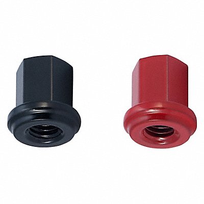 Nut Black Red Screw PK10