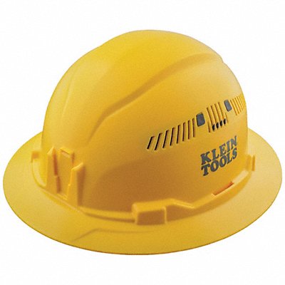 Hard Hat Vented Brim Yellow