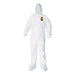 COVERALL,A45,HD/BT,LG,WH