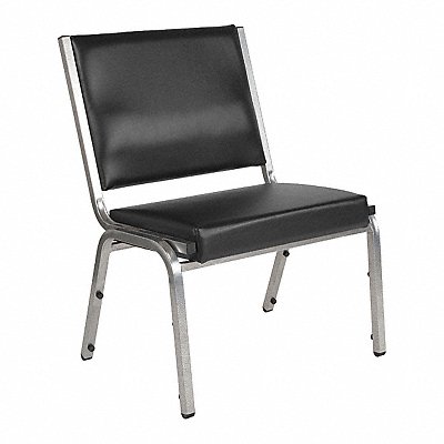 Herc Bar Chair Silver Frame Blk Vinyl