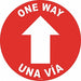 One Way Sign 12 H 12 W PVC Circle