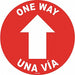 One Way Sign 6 H 6 W PVC Circle