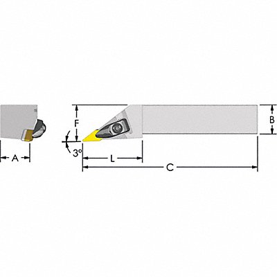 Indexable Profiling End Mill 3/4 PHC