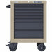 Rolling Tool Cabinet Tan Heavy Duty