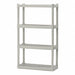 Plastic Shelving White Open Style HDPE